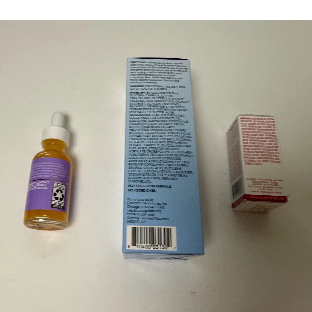 SheaMoisture Merle Roberts Clarins Face‎ Serum Bundle Dark Spot Hyaluronic New